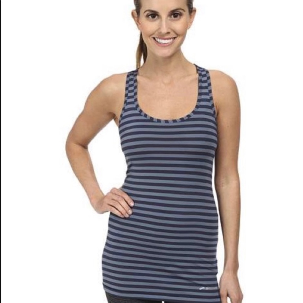 BROOKS | Blue Striped Bring It Back Racerback Tank